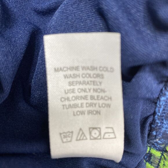 KS Island Swim Trunks Mens Large Tall Blue Knee Length Beachwear - Picture 8 of 8